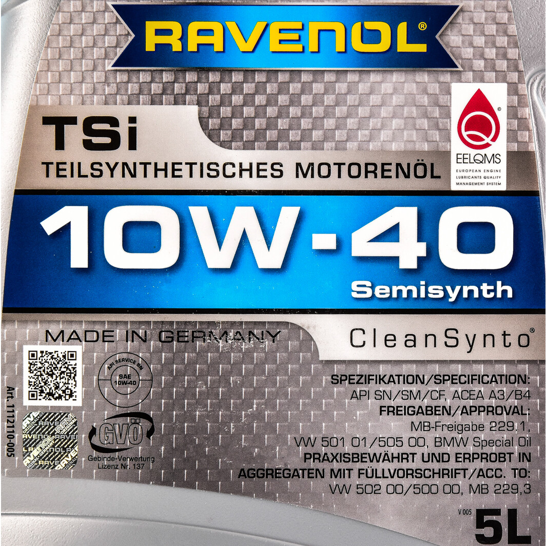 Моторна олива Ravenol TSi 10W-40 5 л на Renault Koleos