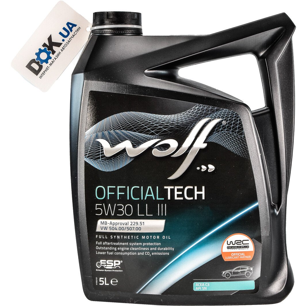 Моторное масло Wolf Officialtech LL III 5W-30 5 л на Opel Calibra