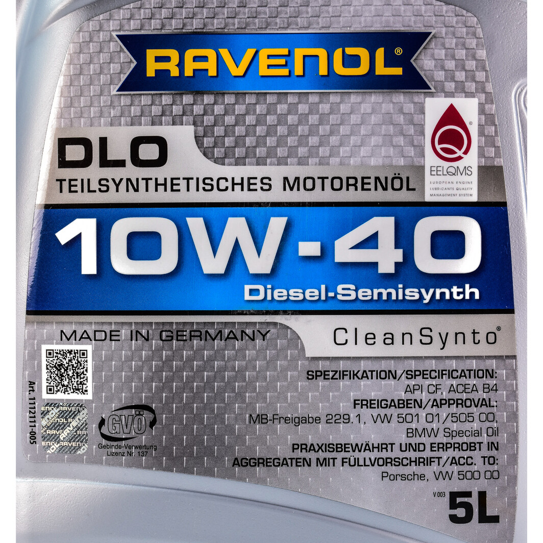Моторное масло Ravenol DLO 10W-40 5 л на Mazda 323