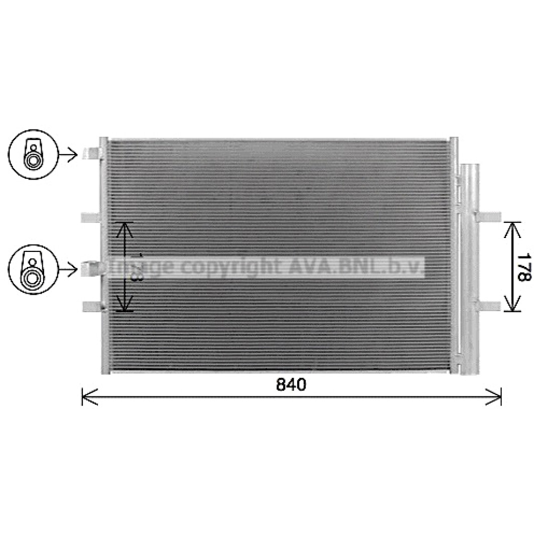 Радіатор кондиціонера AVA Quality Cooling fd5675d