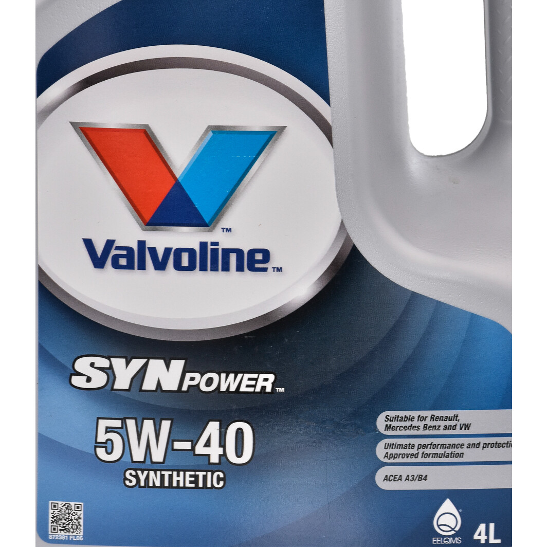 Моторна олива Valvoline SynPower 5W-40 4 л на Suzuki Liana