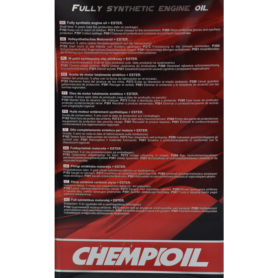 Моторное масло Chempioil Ultra LRX (Metal) 5W-30 4 л на Chrysler PT Cruiser