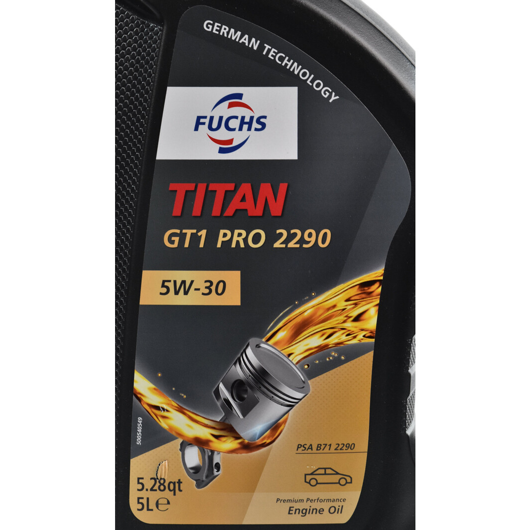 Моторна олива Fuchs Titan GT1 Pro 2290 5W-30 5 л на Audi 80