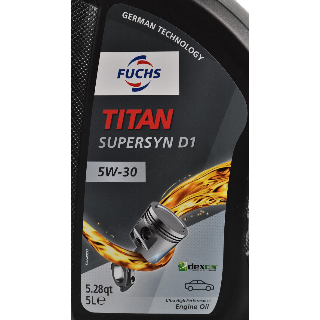 Моторное масло Fuchs Titan Supersyn D1 5W-30 5 л на Ford Mustang
