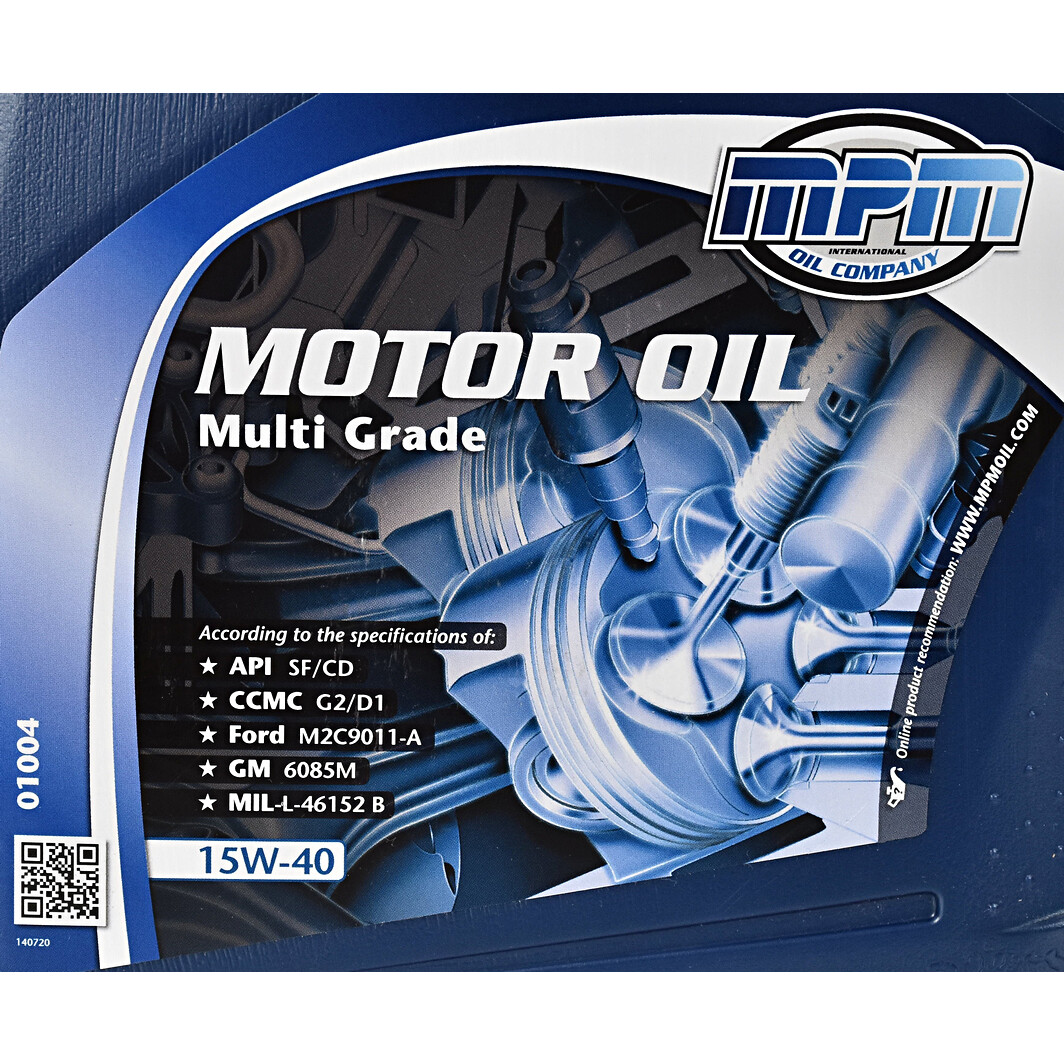 Моторное масло MPM Multi Grade 15W-40 4 л на Opel Tigra