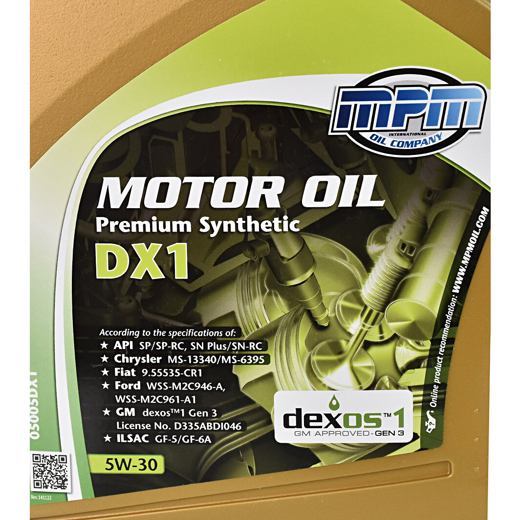 Моторна олива MPM Premium Synthetic DX1 5W-30 5 л на Infiniti Q70