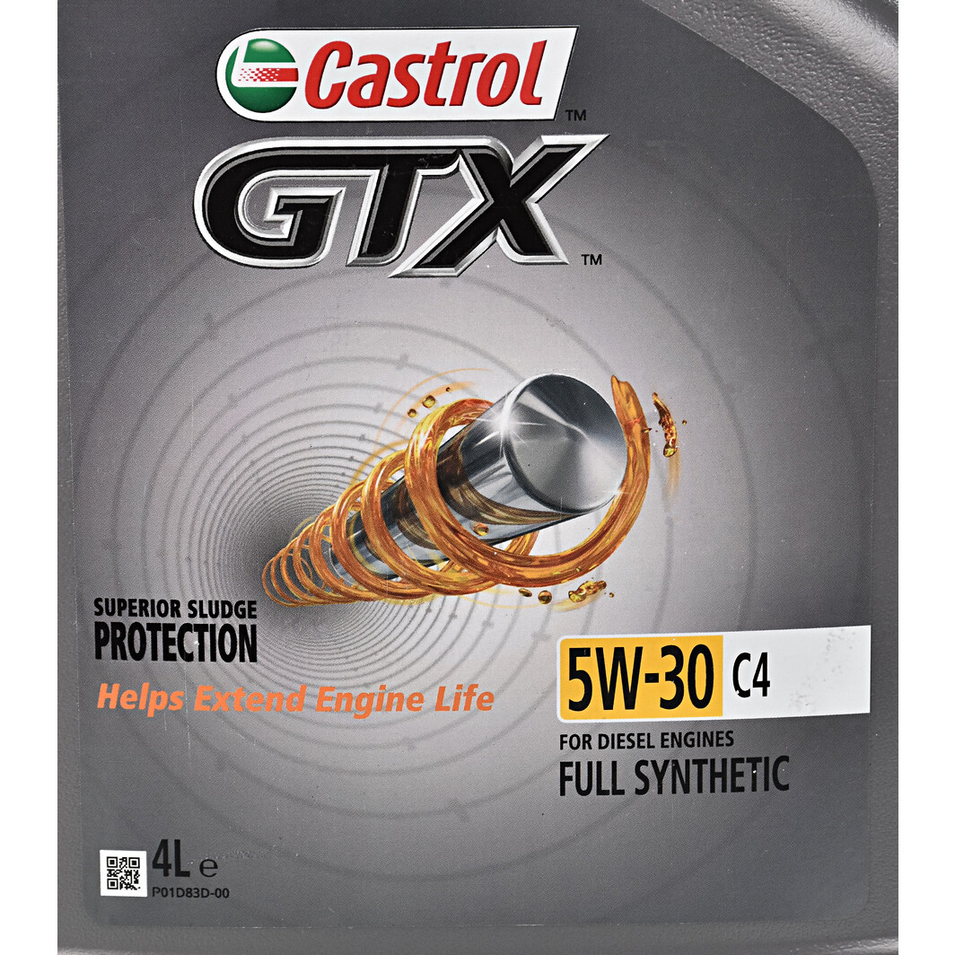Моторное масло Castrol GTX C4 5W-30 4 л на Peugeot 406