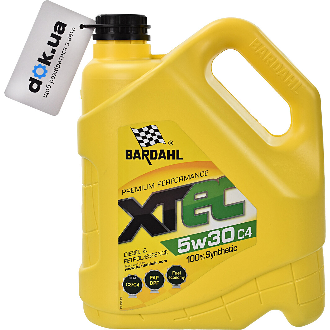 Моторное масло Bardahl XTEC C4 5W-30 4 л на Peugeot 206