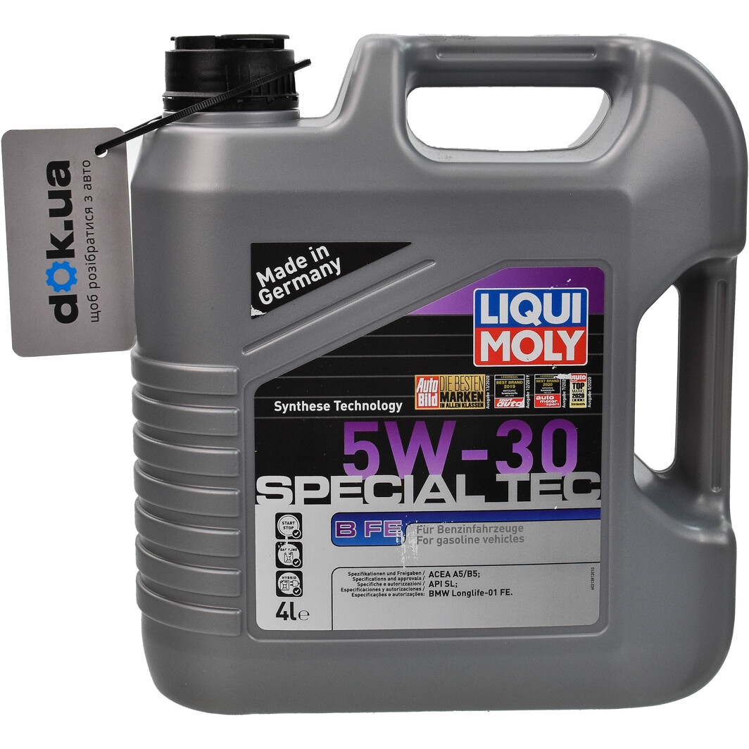 Моторна олива Liqui Moly Special Tec B FE 5W-30 4 л на Renault Fluence