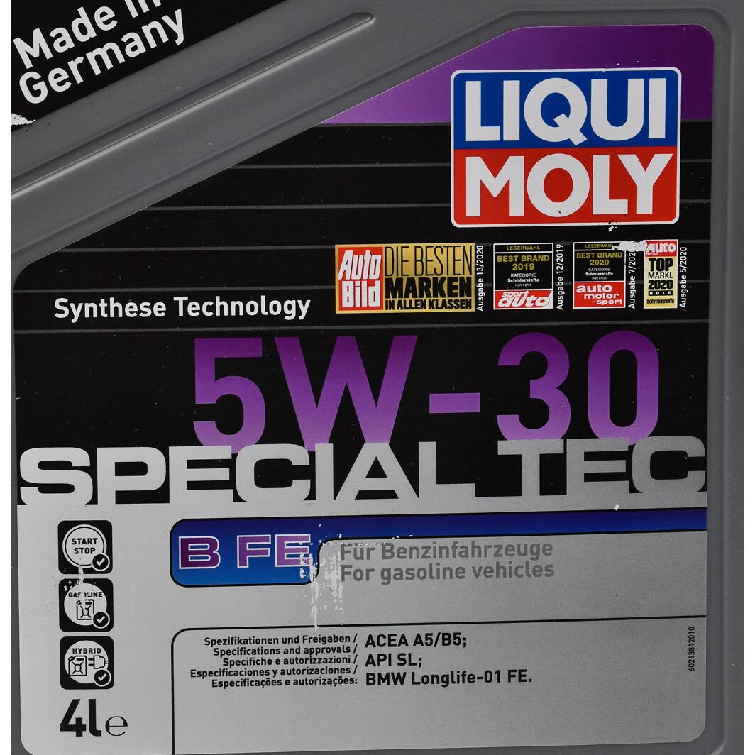 Моторное масло Liqui Moly Special Tec B FE 5W-30 4 л на Daihatsu Cuore