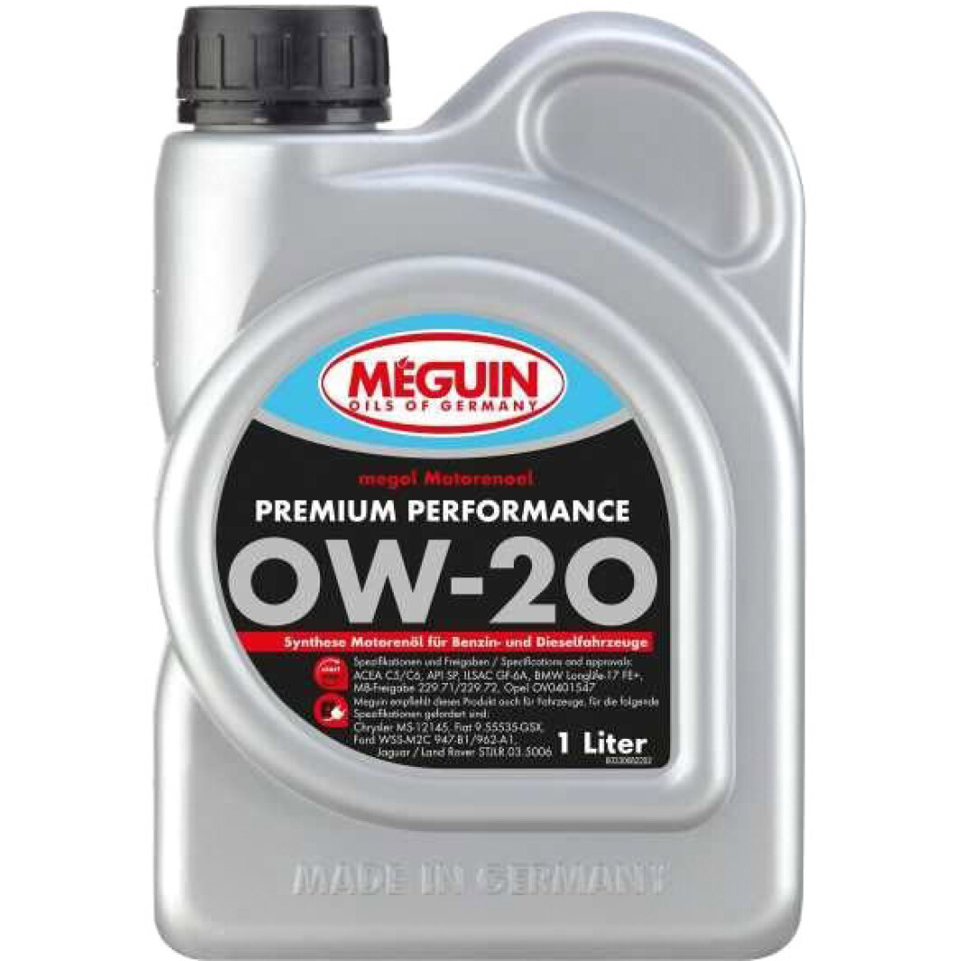 Моторное масло Meguin Motorenoel Premium Performance 0W-20 1 л на Volvo 940
