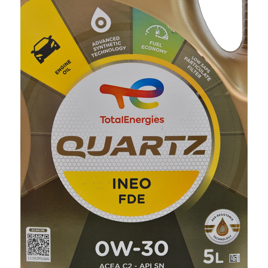 Моторное масло Total Quartz Ineo FDE 0W-30 5 л на Toyota Hilux