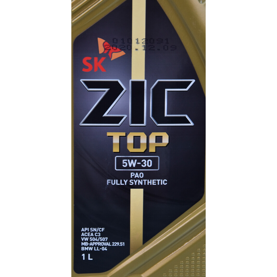 Моторна олива ZIC Top 5W-30 для Skoda Roomster 1 л на Skoda Roomster
