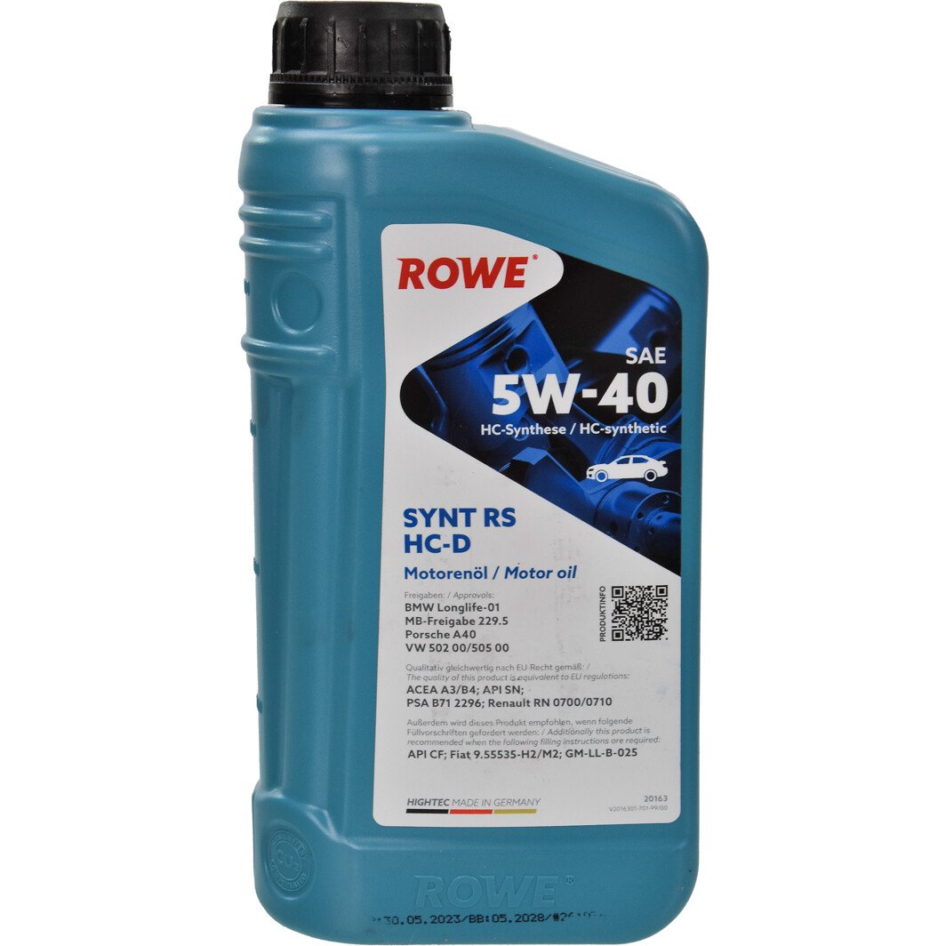 Моторное масло Rowe Synt RS HC-D 5W-40 1 л на Chevrolet Zafira