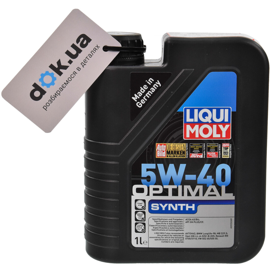 Моторное масло Liqui Moly Optimal Synth 5W-40 1 л на Ford Fusion
