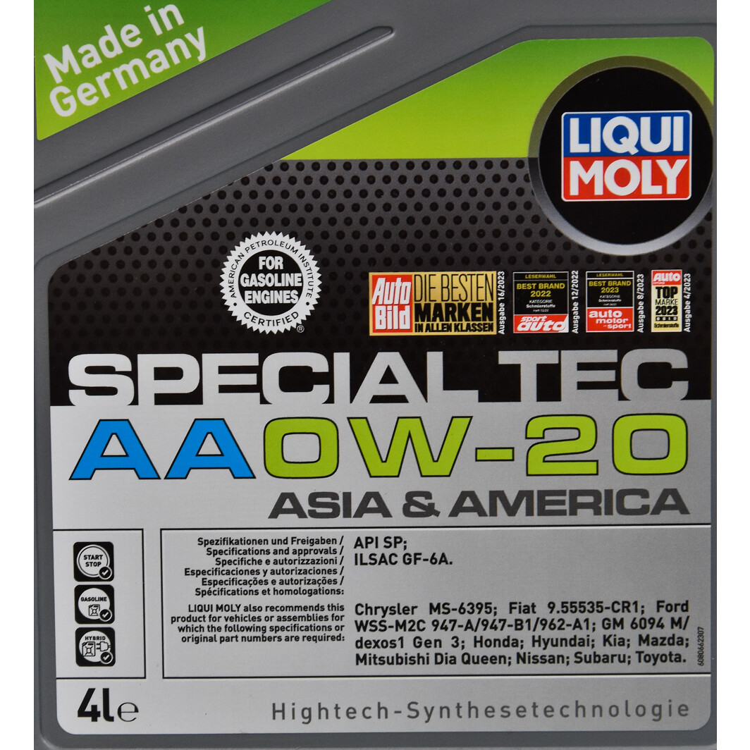 Моторное масло Liqui Moly Special Tec AA 0W-20 4 л на Honda Stream