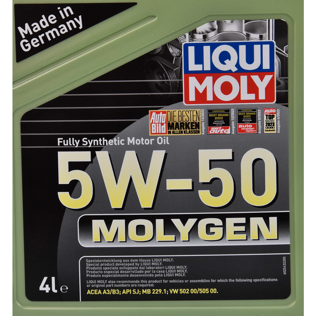 Моторна олива Liqui Moly Molygen 5W-50 4 л на Suzuki Ignis