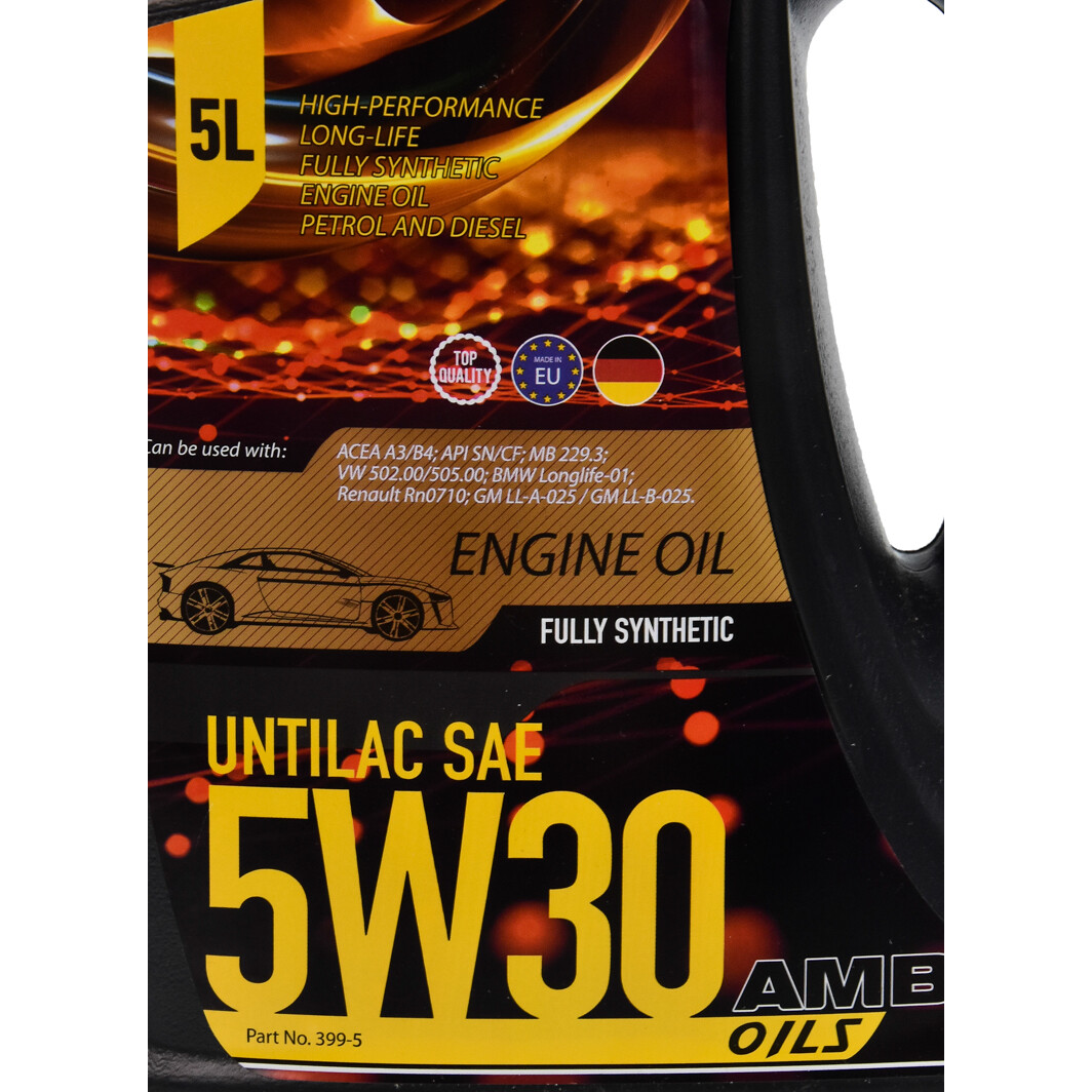 Моторное масло AMB UntiLac 5W-30 5 л на Chevrolet Evanda