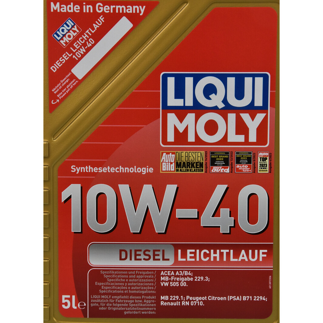 Моторное масло Liqui Moly Diesel Leichtlauf 10W-40 5 л на Suzuki Samurai