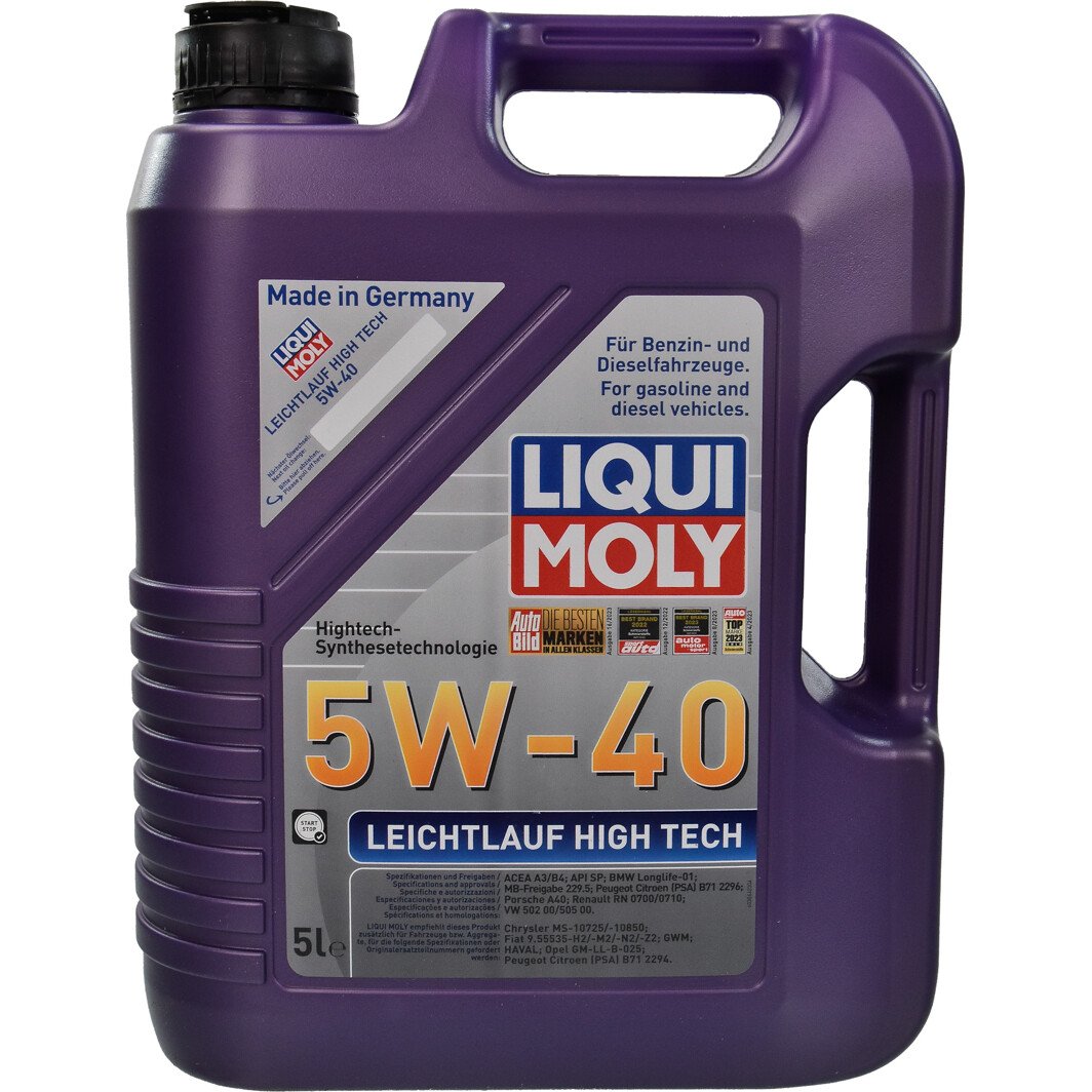 Моторное масло Liqui Moly Leichtlauf High Tech 5W-40 5 л на Fiat 500