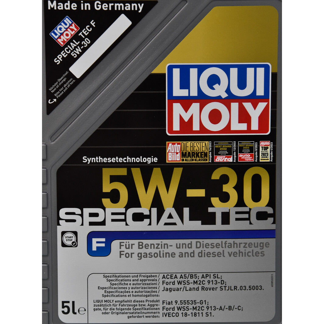 Моторна олива Liqui Moly Special Tec F 5W-30 5 л на Subaru Legacy