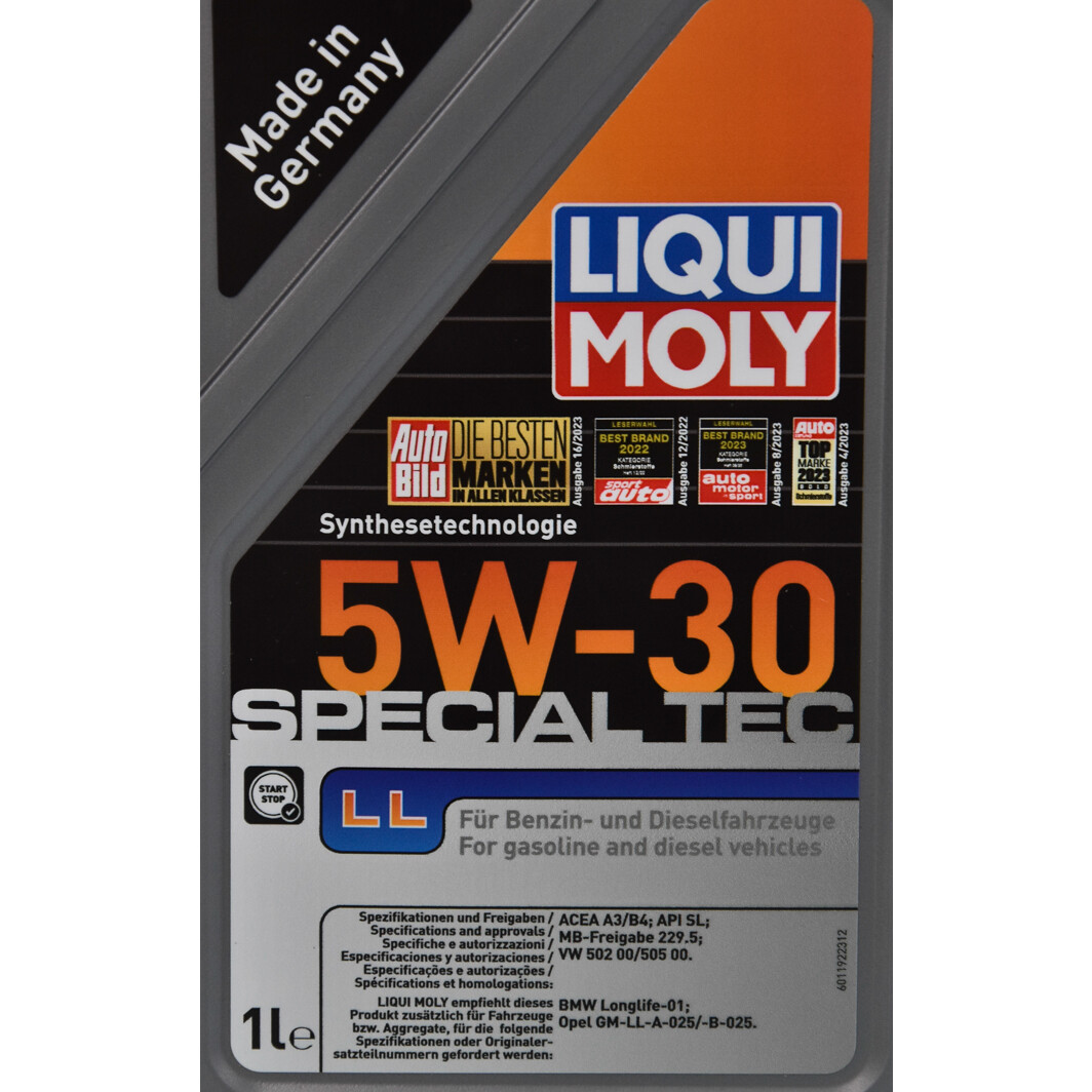 Моторна олива Liqui Moly Special Tec LL 5W-30 1 л на Alfa Romeo 156