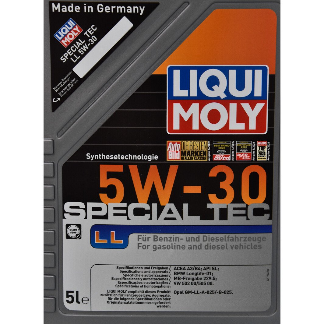 Моторное масло Liqui Moly Special Tec LL 5W-30 5 л на Alfa Romeo 156