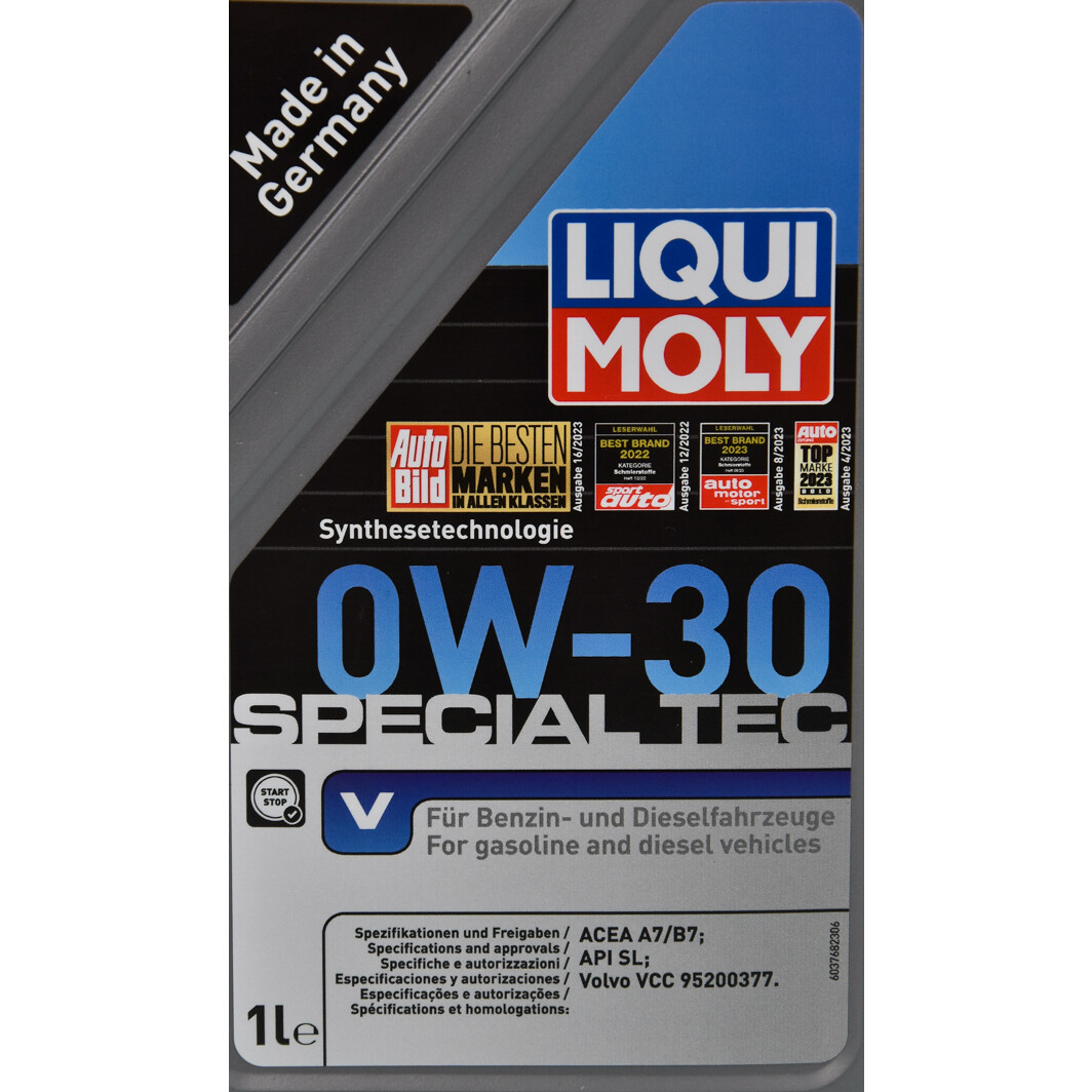 Моторное масло Liqui Moly Special Tec V 0W-30 1 л на Fiat 500