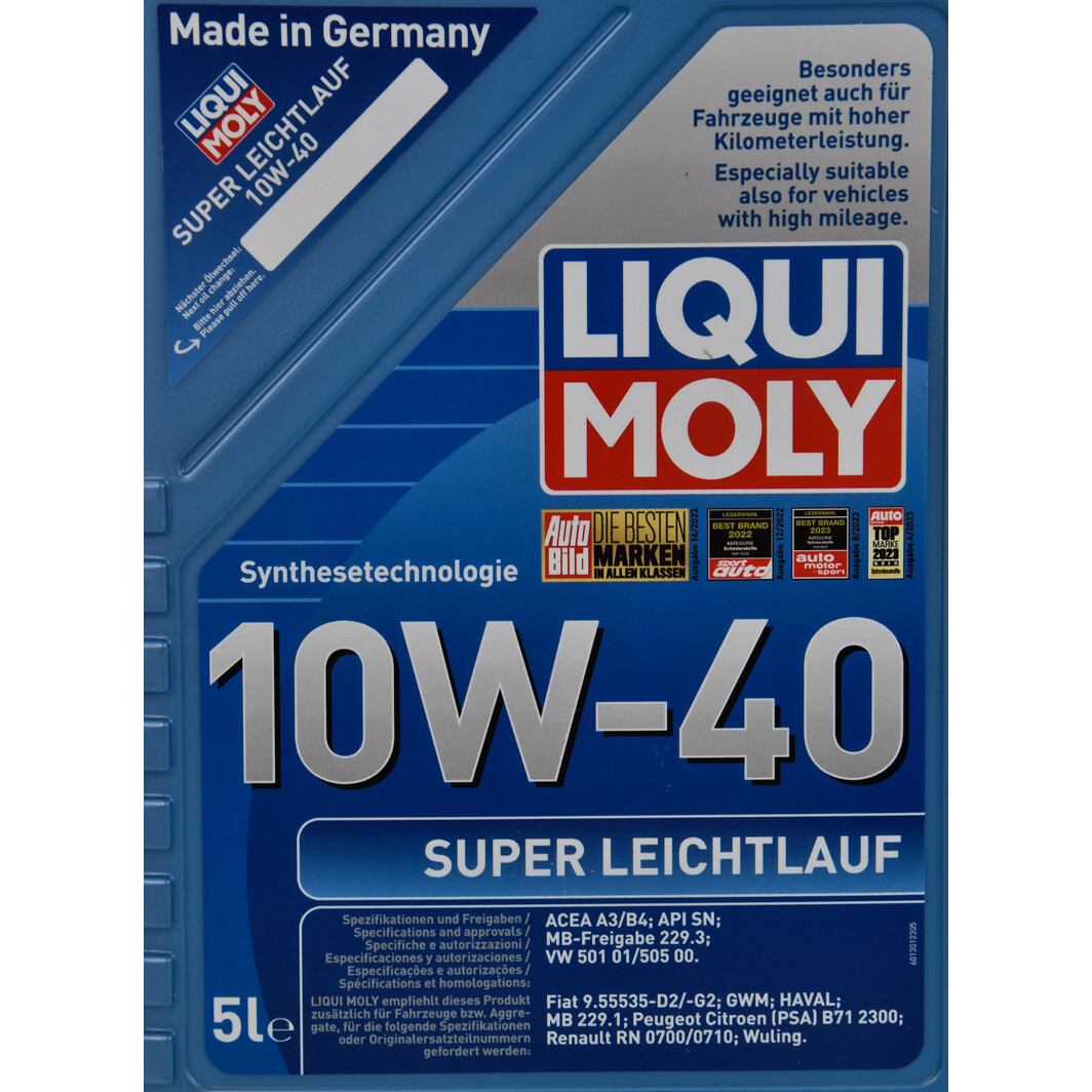 Моторна олива Liqui Moly Super Leichtlauf 10W-40 5 л на BMW X1
