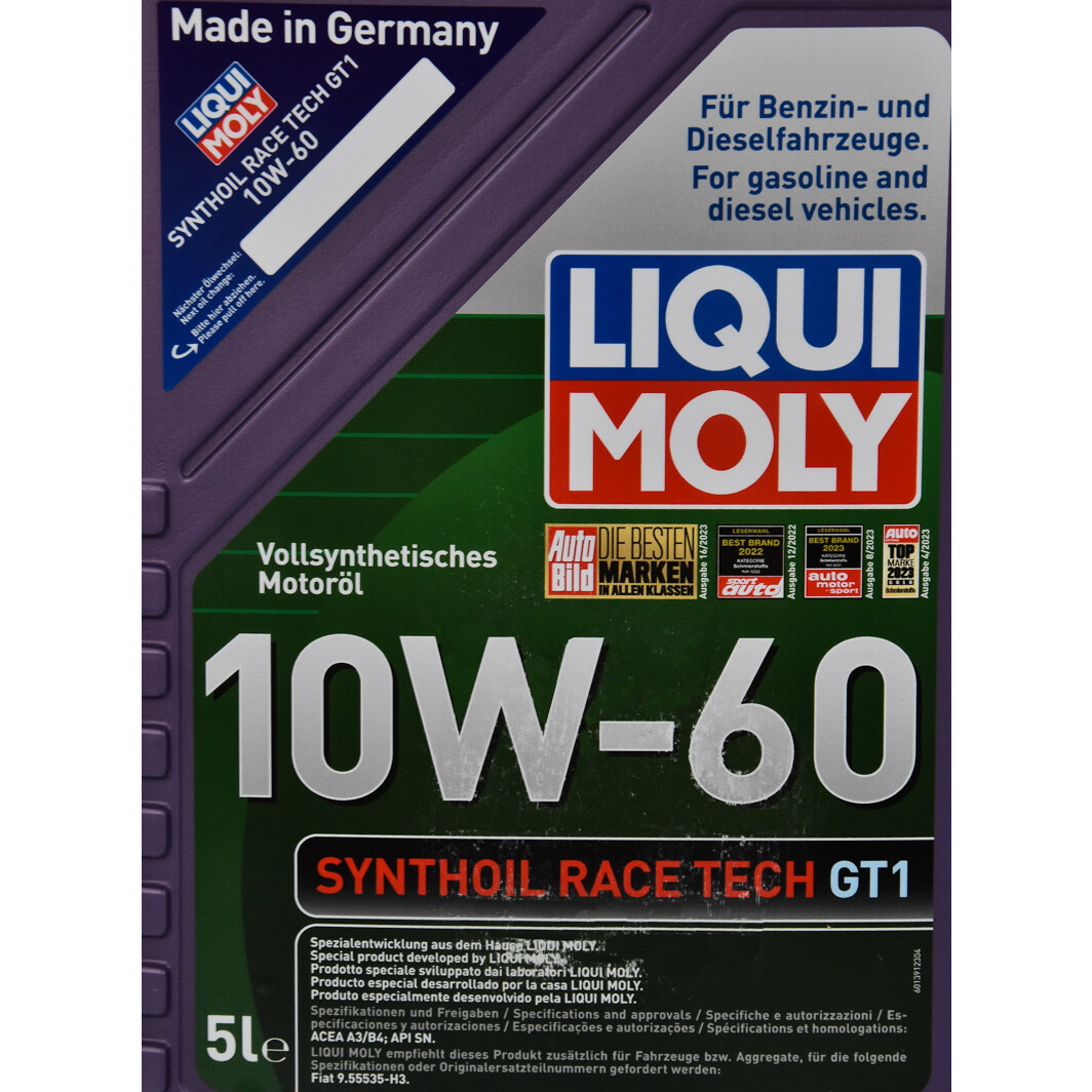 Моторна олива Liqui Moly Synthoil Race Tech GT1 10W-60 5 л на Volvo XC90