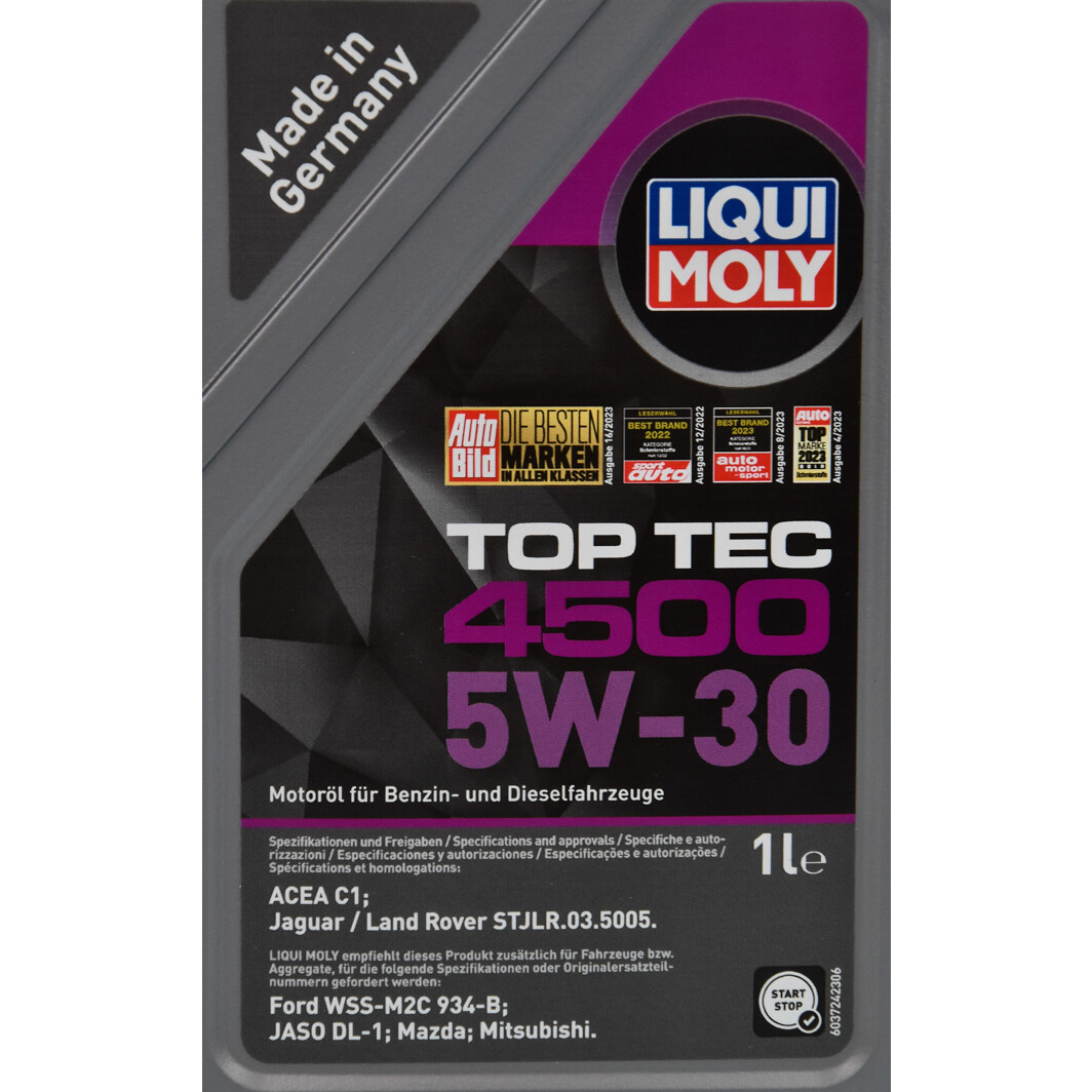 Моторное масло Liqui Moly Top Tec 4500 5W-30 1 л на Dodge Avenger