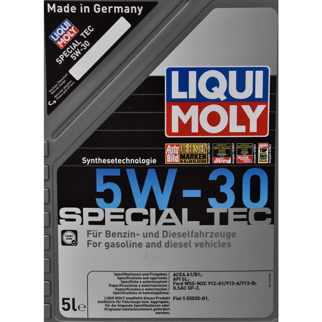 Моторное масло Liqui Moly Special Tec 5W-30 5 л на Honda Stream