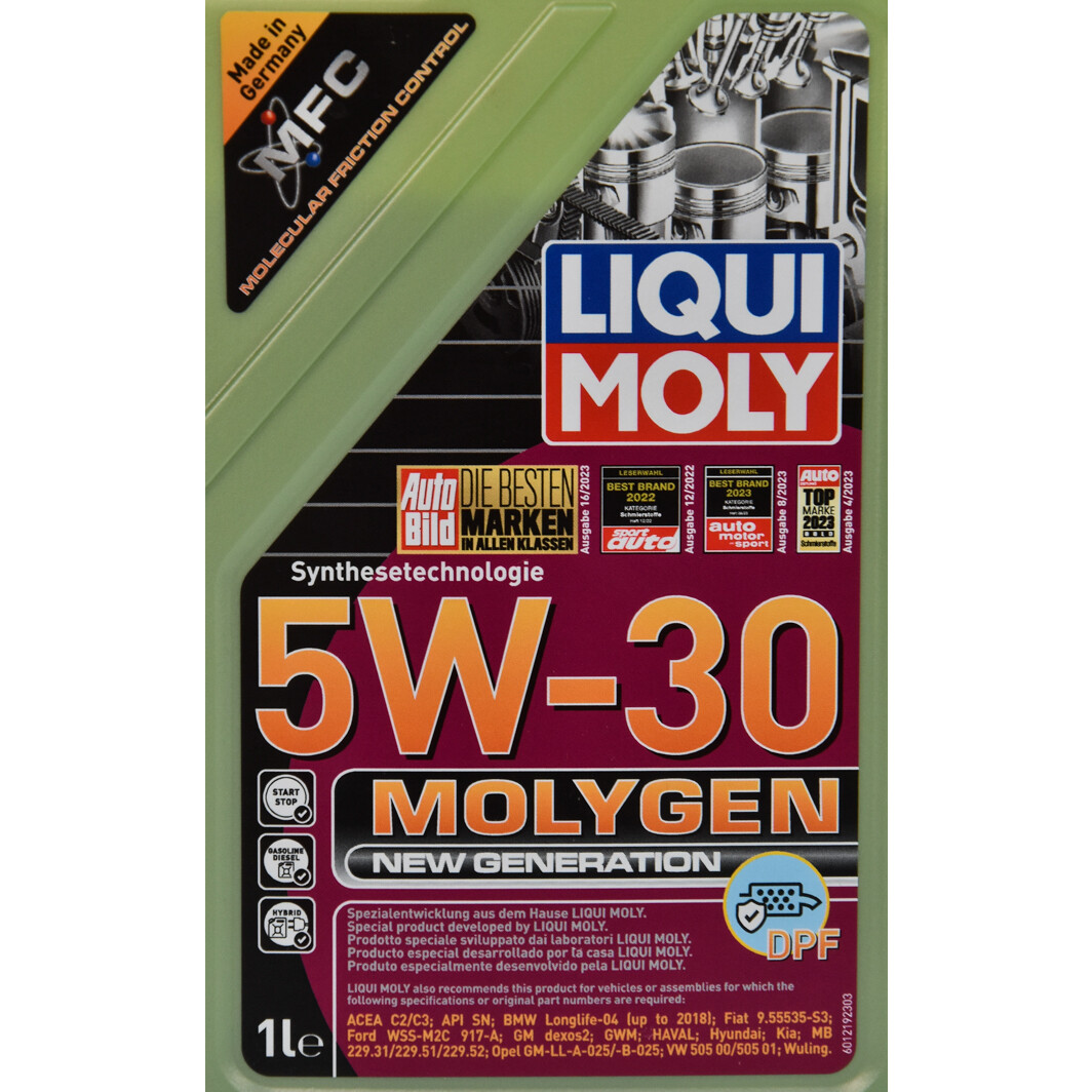 Моторное масло Liqui Moly Molygen New Generation DPF 5W-30 1 л на Honda Odyssey