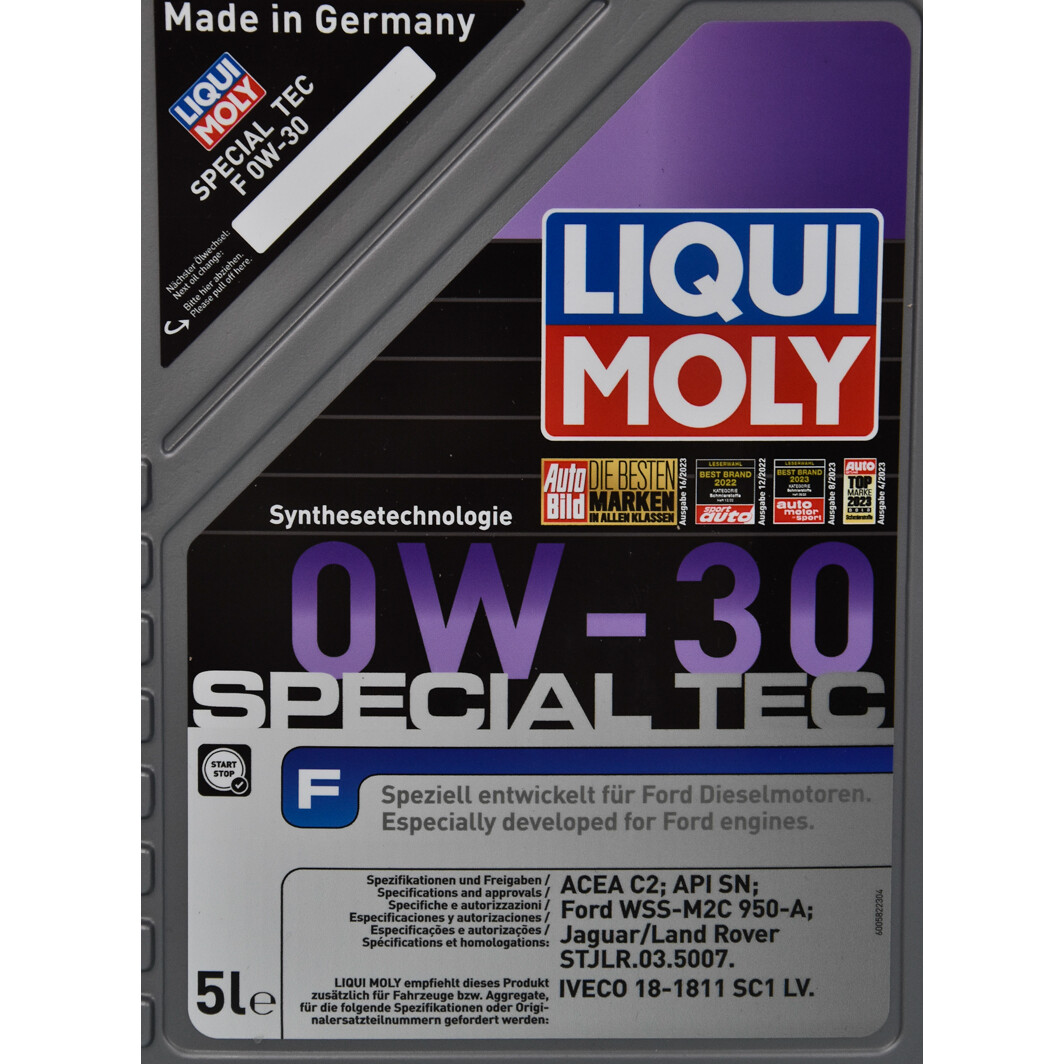 Моторна олива Liqui Moly Special Tec F 0W-30 5 л на Lancia Kappa