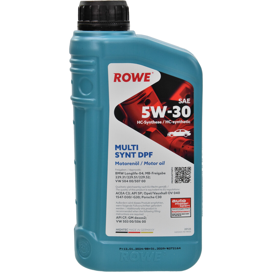 Моторна олива Rowe Multi Synt DPF 5W-30 на Rover 45