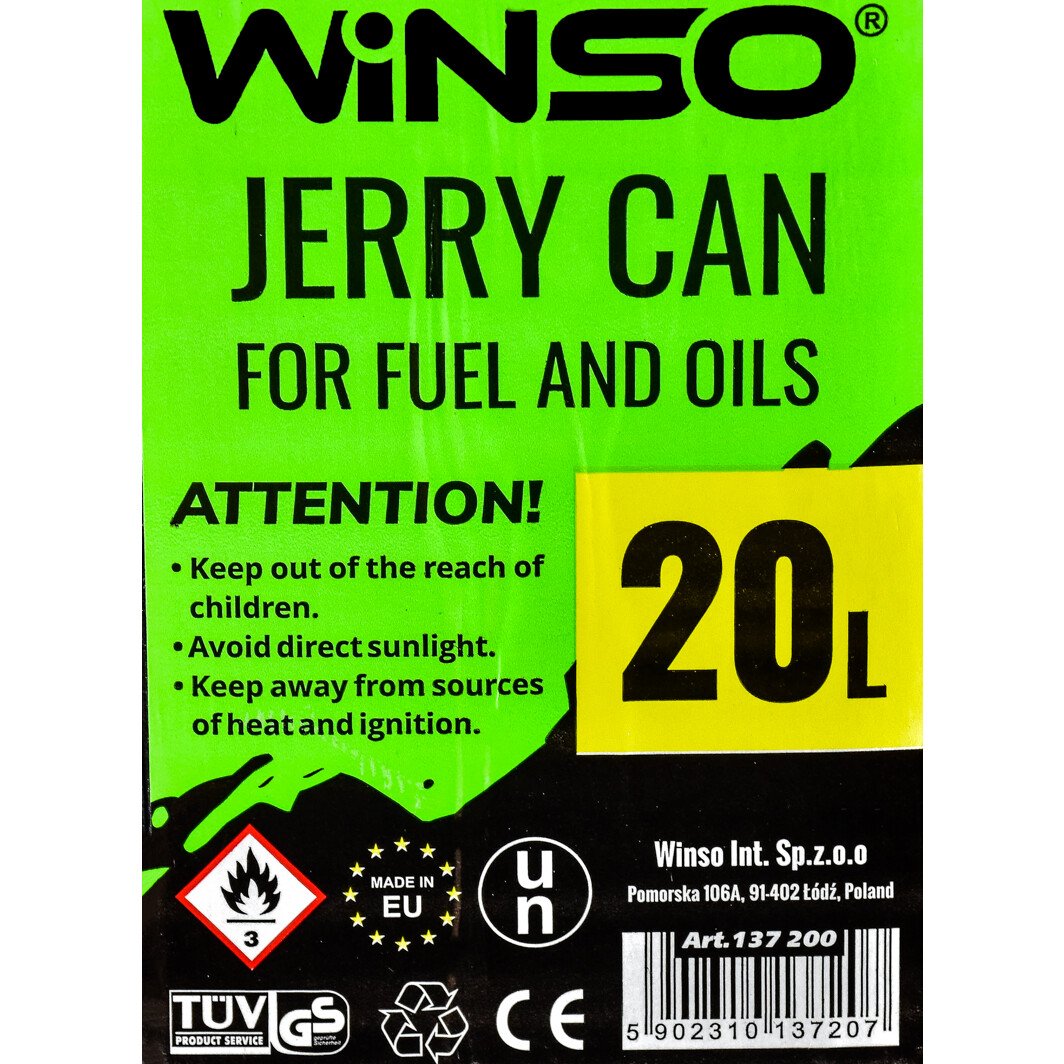 Канистра Winso для топлива Jerry Can 20 л