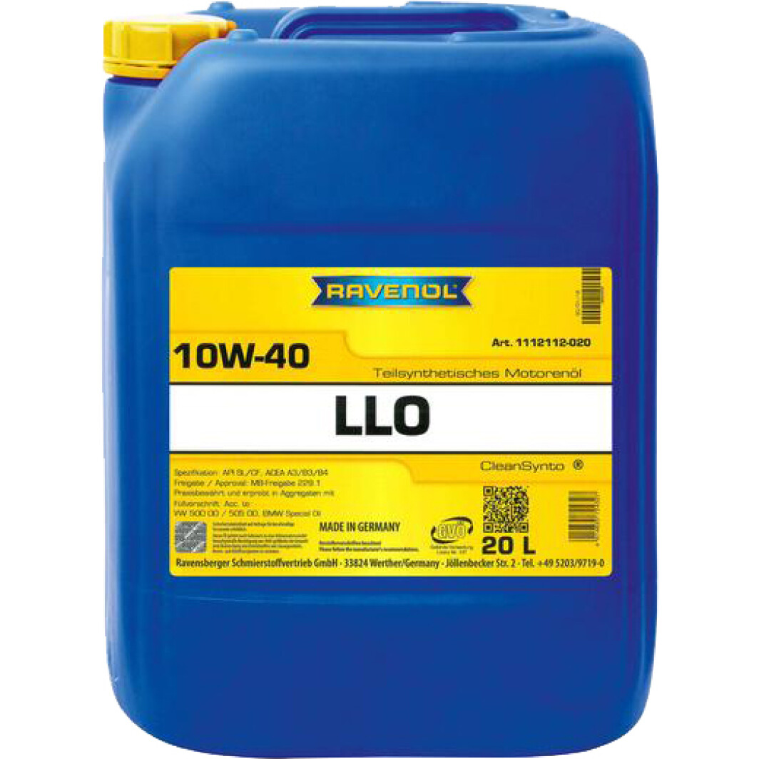 Моторна олива Ravenol LLO 10W-40 20 л на Mazda Demio