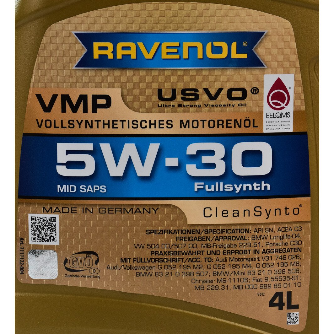 Моторна олива Ravenol VMP 5W-30 4 л на Nissan Vanette