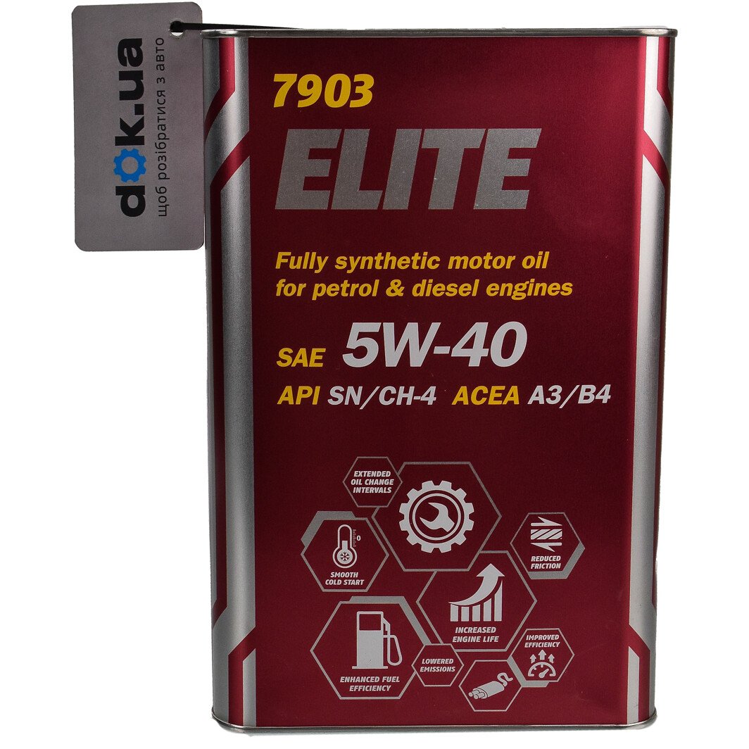 Моторное масло Mannol Elite (Metal) 5W-40 4 л на Rover 45