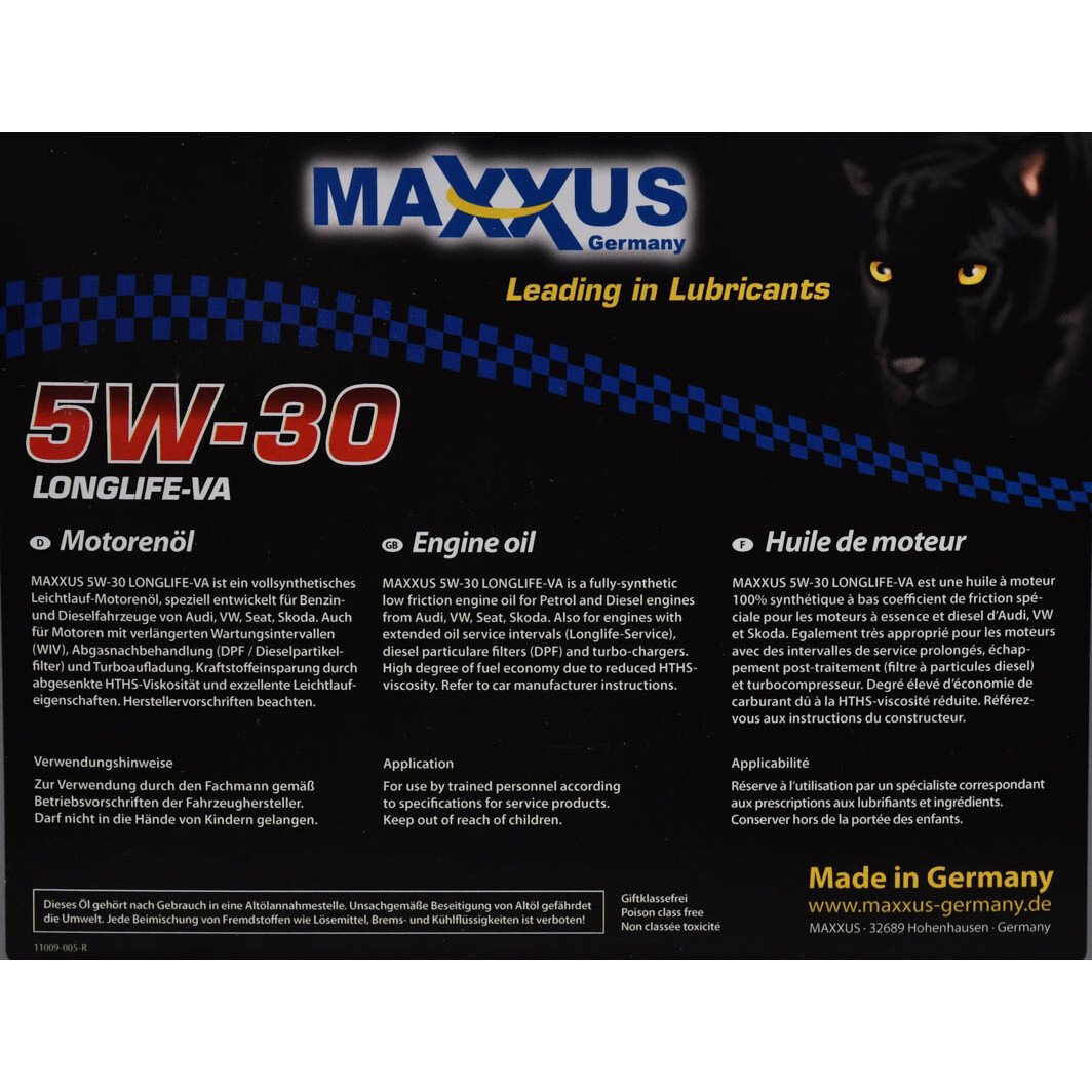 Моторное масло Maxxus LongLife-VA 5W-30 5 л на Fiat Cinquecento
