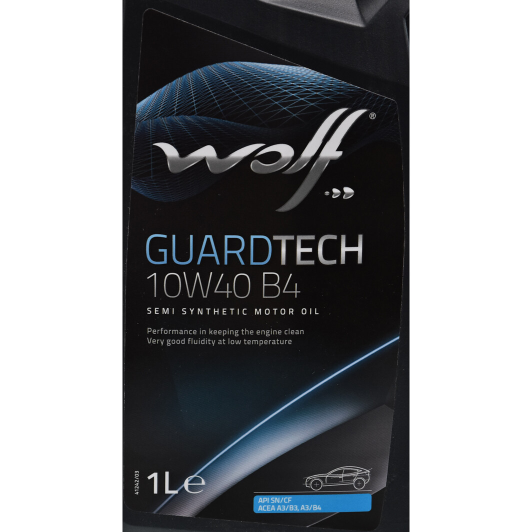 Моторное масло Wolf Guardtech B4 10W-40 1 л на Kia Carens