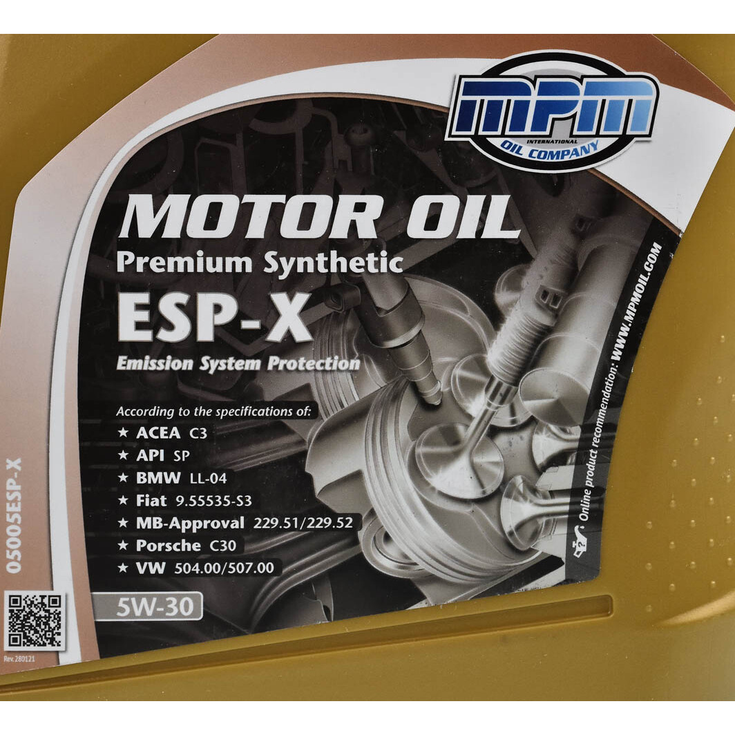 Моторна олива MPM Premium Synthetic ESP-X 5W-30 5 л на Honda City
