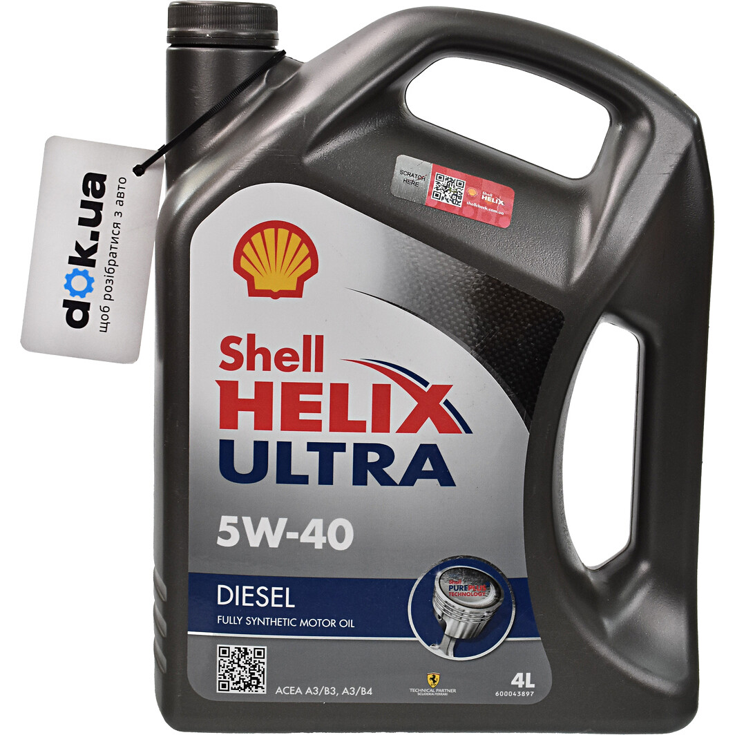 Моторна олива Shell Helix Diesel Ultra 5W-40 4 л на Mazda Premacy