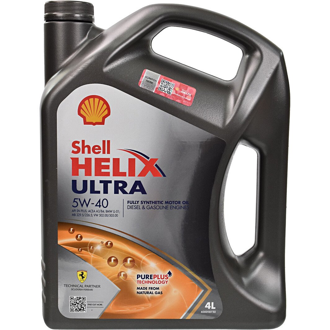 Моторна олива Shell Helix Ultra 5W-40 4 л на Mazda Premacy
