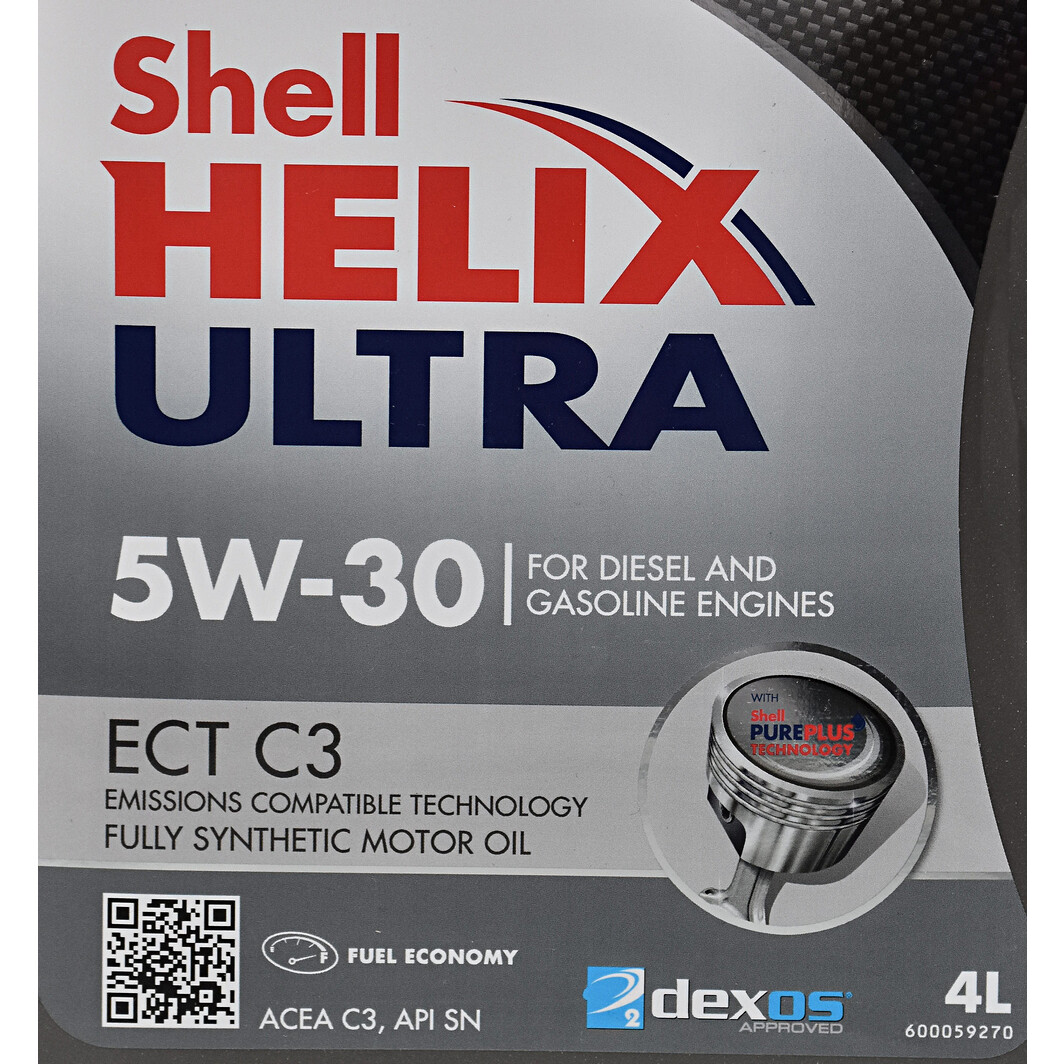 Моторна олива Shell Helix Ultra ECT C3 5W-30 для Chevrolet Malibu 4 л на Chevrolet Malibu