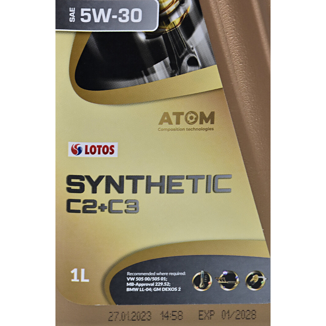 Моторное масло LOTOS Synthetic C2+C3 5W-30 1 л на Citroen C1
