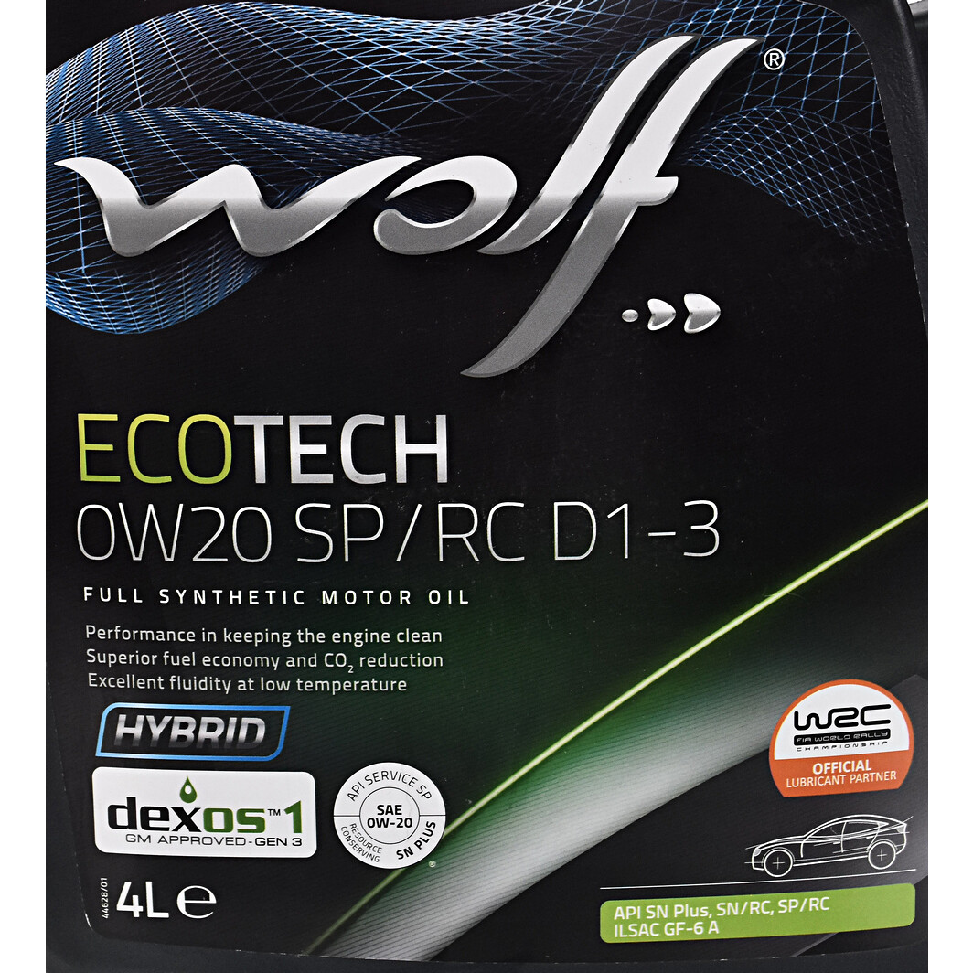 Моторное масло Wolf EcoTech SP/RC D1-3 0W-20 4 л на Citroen C5