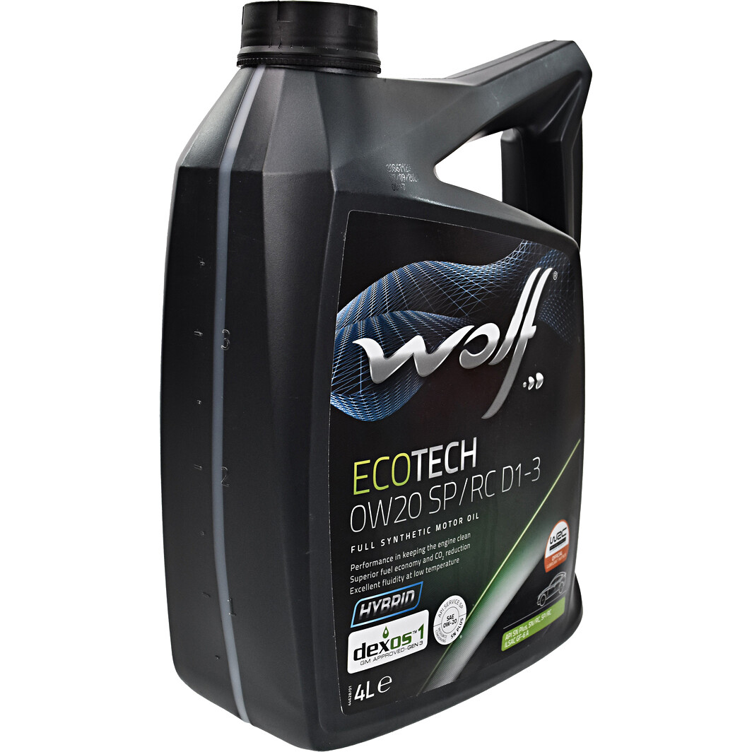 Wolf EcoTech SP/RC D1-3 0W-20 (4 л) моторное масло 4 л