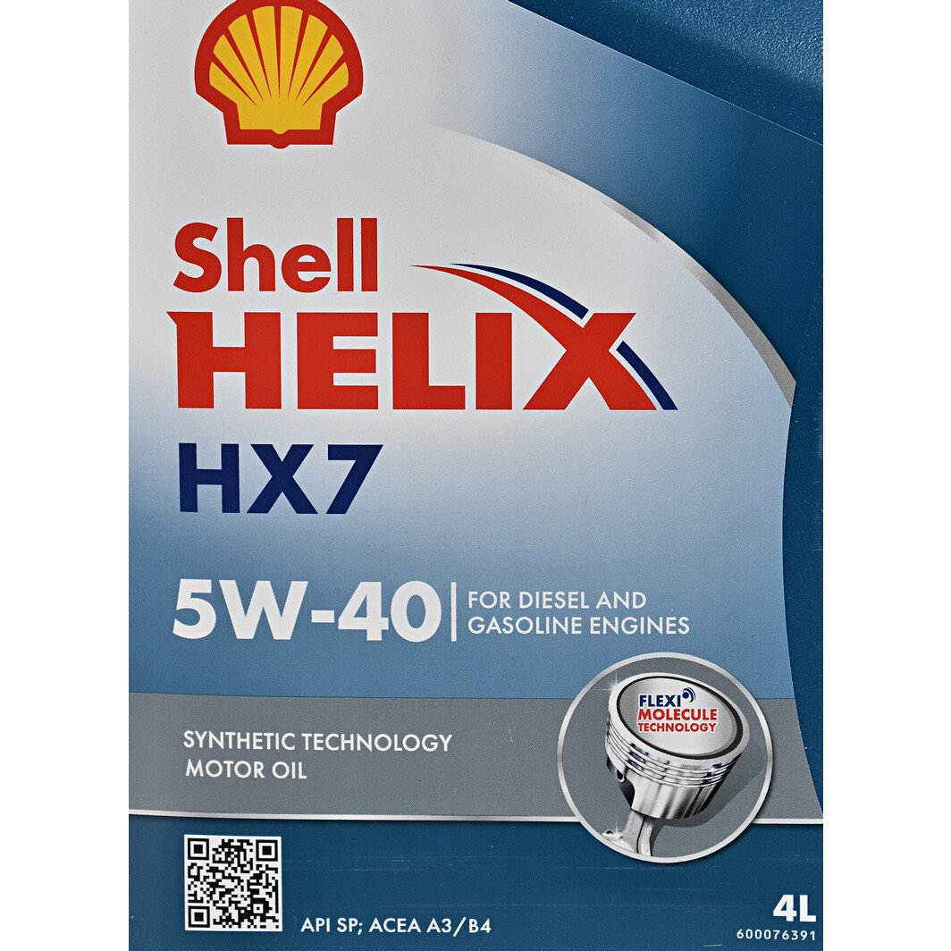 Моторна олива Shell Helix HX7 5W-40 4 л на Toyota IQ
