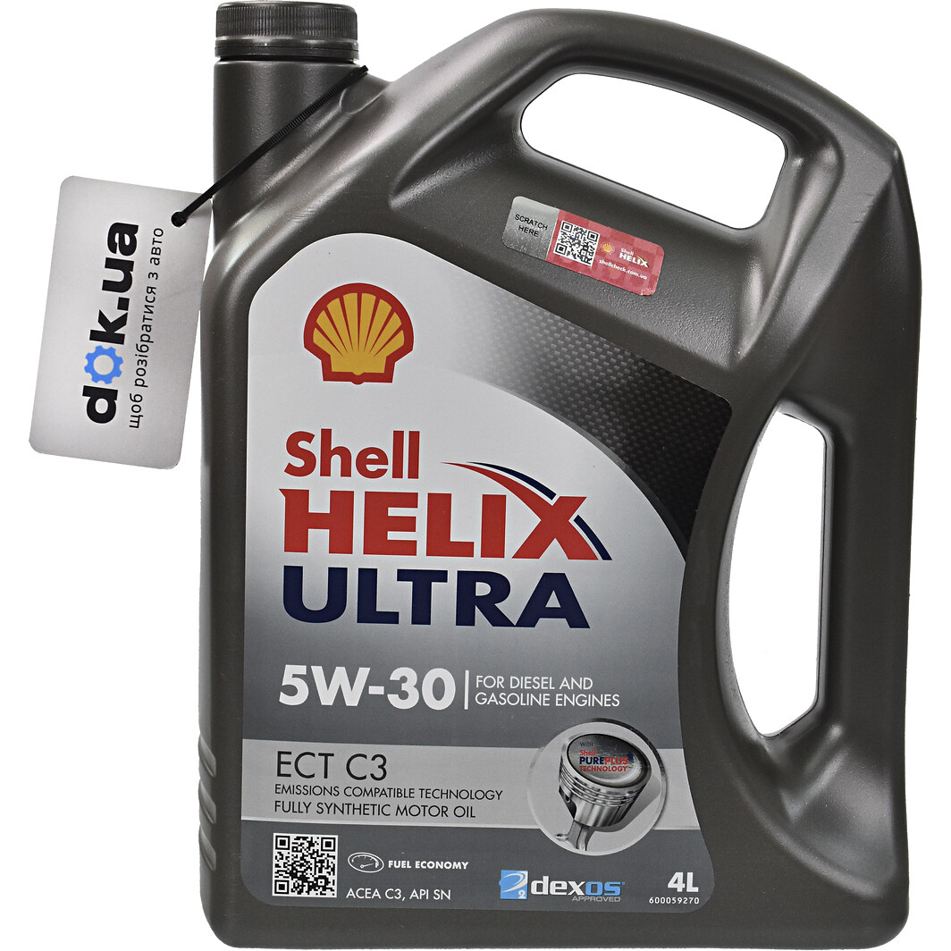 Моторна олива Shell Helix Ultra ECT C3 5W-30 для Toyota Sequoia 4 л на Toyota Sequoia
